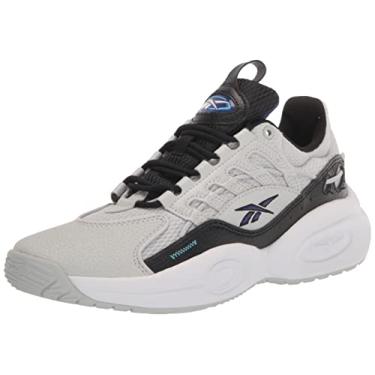 Imagem de Reebok Tênis de basquete masculino Solution MID Fitness Basketball, Cinza puro/branco/preto, 12 Women/10.5 Men