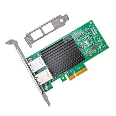 Imagem de Placa de interface de rede Jeirdus PCI-E PCI Express X4 de 10 GB com chipset Intel X550-T2 Ethernet Dual RJ45 Adaptador LAN para servidor NIC