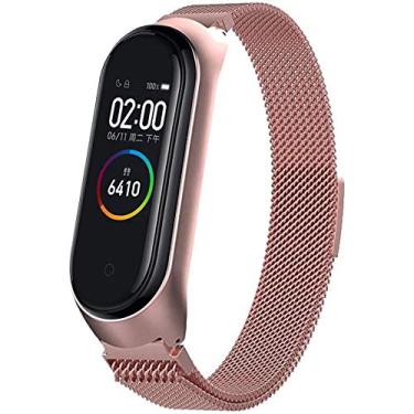 Imagem de Pulseira Extra de Aço para Xiaomi MI Band 4 - New version (Rose)