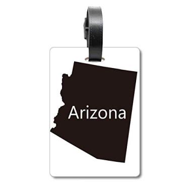 Imagem de Arizona - Mapa dos Estados Unidos da América - Bolsa de mala com etiqueta para cartão de bagagem