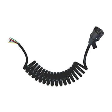 Imagem de DNI, 8335, Chicote Elétrico Espiral de 5.5M - 7 Vias com 1 Conector Macho - Tensão Ate 1000V