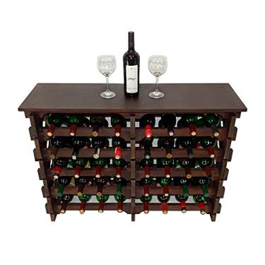 Imagem de Adega Vinho Madeira 40 Garrafas Tipo Mesa Cor Imbuia C08 Cevey Adegas e Artesanatos