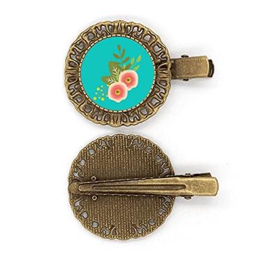 Imagem de Presilha de cabelo com clipe de cabelo e presilha de cabelo Art Deco para presente de flor laranja