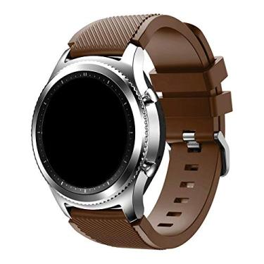 Imagem de Pulseira Silicone 22mm compatível com Galaxy Watch 3 45mm - Galaxy Watch 46mm - Gear S3 Frontier - Amazfit GTR 47mm - Amazfit GTR 2 - Marca LTIMPORTS (Marrom)