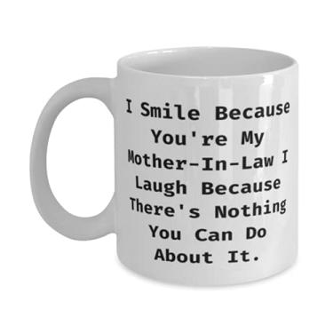 Imagem de Mother-in-law For Mom, I Smile Because You're My Mother-In-Law I Laugh Because, Funny Mother-in-law Caneca de 325 ml, Cup From Daughter