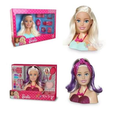 Barbie Boneca Busto Make Hair Fala 12 Frases Com Acessórios