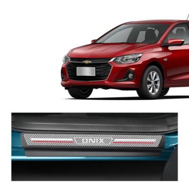 Imagem de Kit Soleira Chevrolet Onix 2020 4 Portas Premium Carbono - Np