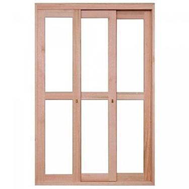 Imagem de Porta Janela com 3 Caixilhos de Correr para Vidros Inteiros e sem Venezianas Rondosul Natural