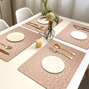 Imagem de 4 Jogo Americano Geo Alto Padrão Impermeável Re Pvc