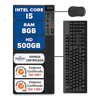 Imagem de Computador Intel Core i5 8GB HD 500GB 4 Núcleos Super Turbo Pc Hdmi Teclado e Mouse Strong Tech