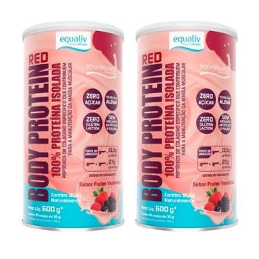 Imagem de Kit 2 Body Protein Sabor Frutas Vermelhas BCAA 600g Equaliv