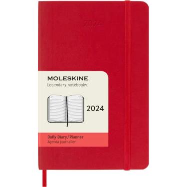 Imagem de Moleskine 2024 Daily Planner, 12M, Pocket, Scarlet Red, Soft Cover (3.5 x 5.5)