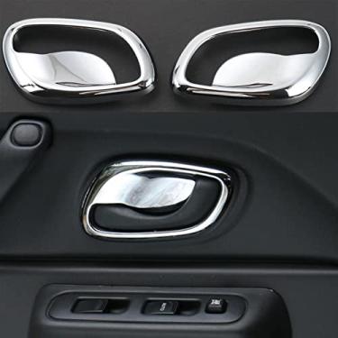 Imagem de WMGoods Apto para Suzuki Jimny 2007-2015, 2 peças ABS tampa da moldura do acabamento da maçaneta da porta interior do carro, acessórios de estilo do carro