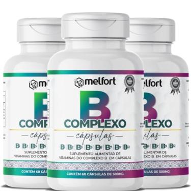 Imagem de Kit 3 x Vitaminas Complexo B (B1 B2 B3 B5 B6 B7 B9 B12) 180 Cápsulas
