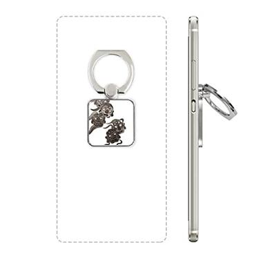 Imagem de Suporte de anel de celular quadrado monstro cinco Goblins estilo chinês, suporte universal para presente