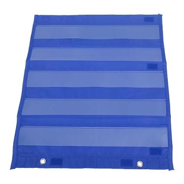 Imagem de Gráfico Magnético de Bolso para Classe, Ferramenta de Aprendizagem, Gráfico de Bolso de Nylon, Auxiliares de Ensino Versáteis para Apresentações de Classe para Estudantes (Azul)