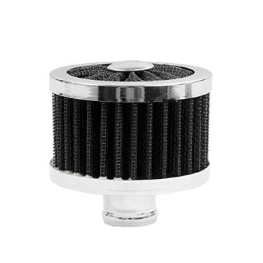 Imagem de MUGE RACING Filtro de ar de carro de 23 mm universal filtro de admissão de ar frio tampa de válvula de ventilação de alto fluxo Filtro de respiro (Preto)