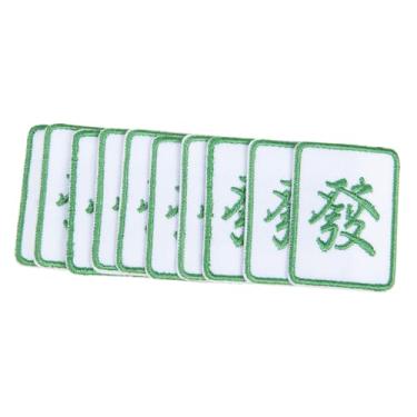 Imagem de Operitacx 10 Pcs Patches Bordado Costura Chinesa Em Remendos Ferro Em Remendos Para Conserto Roupas Apliques Para Roupas Decoração Remendos Bordados Mahjong Mala Tecido