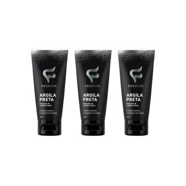 Imagem de Mascara Facial Fashion Argila Preta Remove Cravos 30G - 3Un