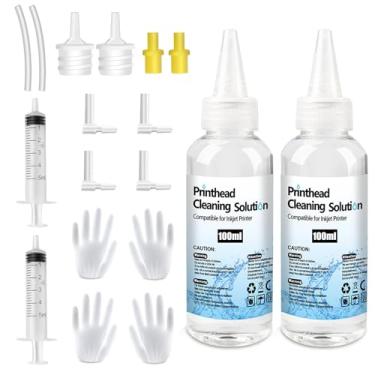 Imagem de Kit de limpeza de cabeça de impressão de 200 ml para Epson, kit de limpeza de impressora para HP, kit de limpeza de cabeça de impressora a jato de tinta para Brother, kit de limpeza de bocal para