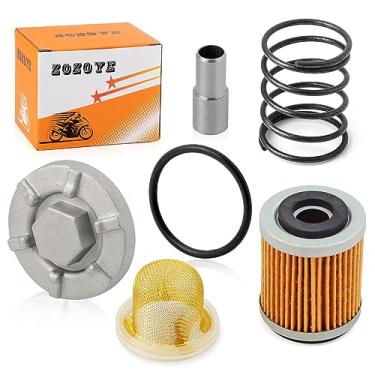 Imagem de Filtro de drenagem de óleo mola para YAMAHA Raptor Warrior 350 Big Bear 350 400 Wolverine 350 Moto 4 YFM350ER 51Y-13411-00-00 4HC-15351-00-00