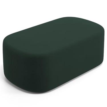 Imagem de Puff Decorativo Orgânico Para Living Quarto 100cm Doha W01 Suede Verde Musgo - Lyam Decor