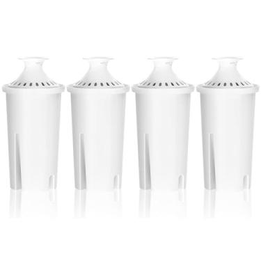 Imagem de Overbest Filtro de água de jarro certificado NSF, substituição para jarras e dispensadores Brita®, Brita® Classic 35557, OB03, Mavea® 107007 e mais, inclui 4 filtros