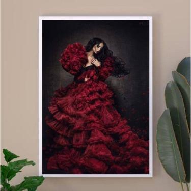 Imagem de Quadro Umbanda Pomba Gira Sete Saias 24X18Cm - Com Vidro