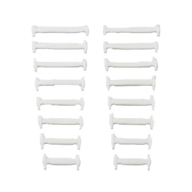 Imagem de Silicone Shoelaces Elastic For Sneakers Shoe Laces Without Wies Kids Adult Lazy Quick Lace Rubber Shoestrings(WHITE)