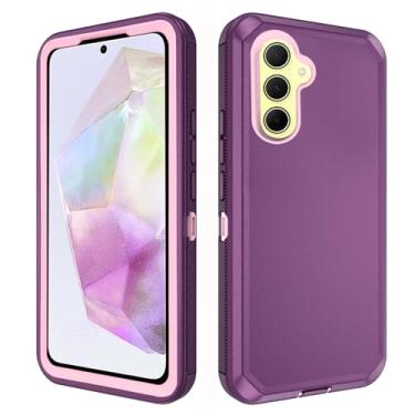 Imagem de Asuwish Capa de celular para Samsung Galaxy A55 5G Capa de celular híbrida robusta à prova de choque rígida protetora à prova de quedas de corpo inteiro acessórios móveis resistentes A 55 55A A555G