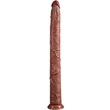 Imagem de Dildo extra super longo de 51 cm, brinquedos sexuais para sexo mais profundo, realista, sem bolas, enorme, grande, grosso, gigante com glande pequeno, ventosa forte, alça flexível e macia para