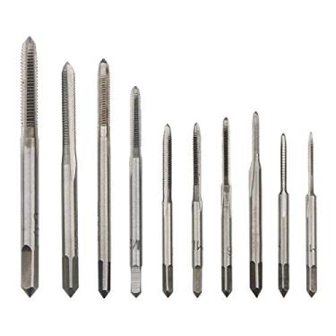 Imagem de Unxuey 10 peças mini de aço de alta velocidade métrico reto design de roscas grossas, micro conectores para relógios e relógios de ataque M1 M1.2 M1.4 M1.6 M1.7 M1.8 M2 M2.5 M3 M3.5