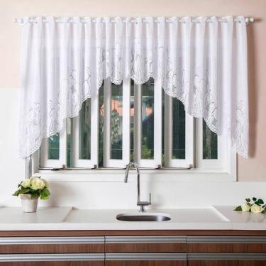 Imagem de Cortina Renda Bando Cozinha Cascata 3,00 X1,00Alt Diversas - Interlar,