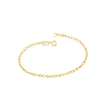 Imagem de Pulseira banhado ouro 3x 24k 18k e 22k  feminina elo português rommane