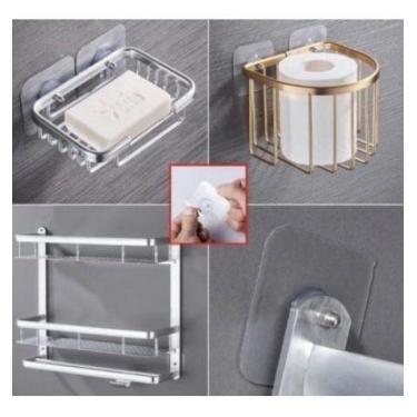 Imagem de Kit 10 Adesivo Gancho Parafuso Para Prateleiras Quadros - oem
