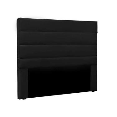 Imagem de Cabeceira King La Italiana Poliuretano Preta - Spezzia Decor
