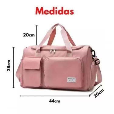 Imagem de Bolsa Viagem Academia Passeio Resistente - Transversal, Rosa