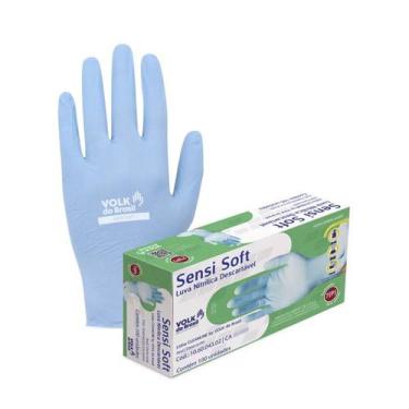 Imagem de Luva Nitrílica Sensi Soft Volk Sem Amido Cx100, M