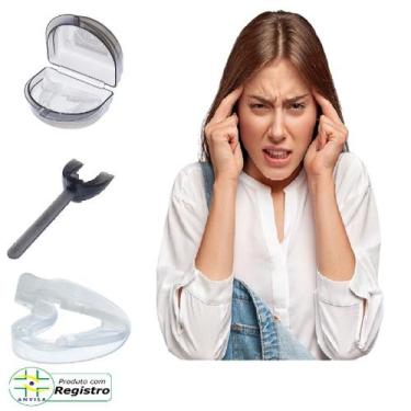 Imagem de Placa Oclusal para Bruxismo Anti Ronco Clarear Dentes Dental Moldável 