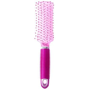 Imagem de Escova De Cabelo Retanglar Com Cabo Emborrachado Marco Boni, Rosa