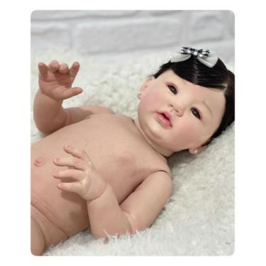 Imagem de Bebê Reborn Menina Silicone, Cabelo Fio A Fio Baby - Mundo Azul e Rosa