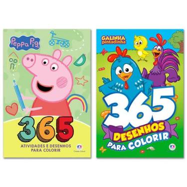 Imagem de Kit 365 Atividades e Desenhos para Colorir: Galinha Pintadinha e Peppa