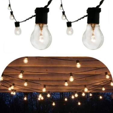 Imagem de 10 Metros Varal De Luzes Festão Natal C/ Lâmpadas Bolinha Led G45 - Be