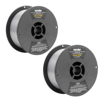 Imagem de Kit 2 Arame MIG 0,8mm Carretel 1KG Sem Gas - Vonder