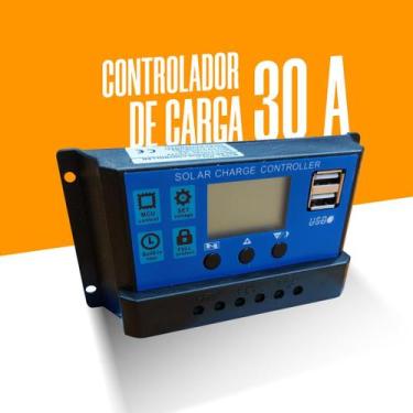 Imagem de Controlador De Carga Para Painel Solar 30A Usb 12/24V Pwm - MaxPow