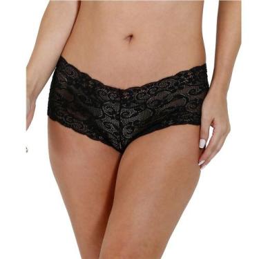 Imagem de Calcinha Diluxo Caleçon Renda Preta, P, Feminino, Preto