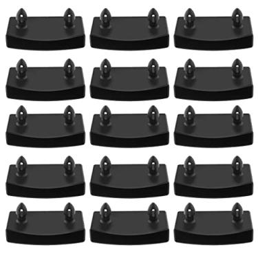 Imagem de Micro Traders 50 peças de tampas de ripas de cama, conjuntos de suportes de plástico, 2 pinos laterais centrais fixações para prender camas de metal, camas de couro, camas de madeira, sofás-cama,
