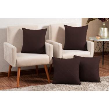 Imagem de Almofada com enchimento toda matelada com zíper tecido 100% poliéster 