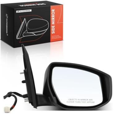 Imagem de A-Premium Espelho retrovisor elétrico lateral do passageiro compatível com Nissan Sentra 2013-2019 - Espelho retrovisor externo externo dobrável manual aquecido - Substituição # 96301-3SG1A,