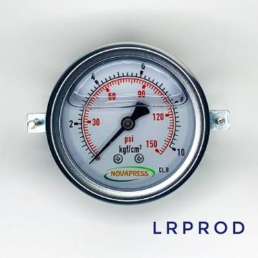 Imagem de Manômetro horizontal -diam.63mm (2. 1/2 ) com escala de 0-10 KGF/CM2 x
